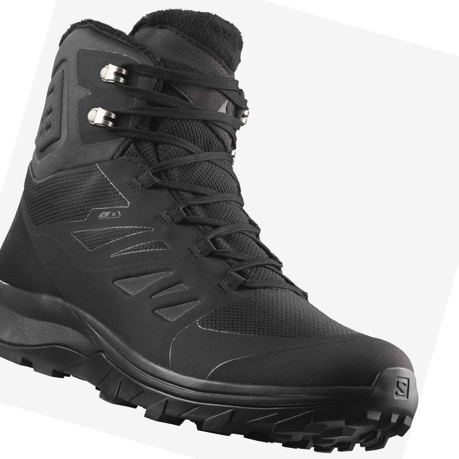 Botas de Invierno Salomon OUTBLAST THINSULATE™ CLIMASALOMON™ WATERPROOF Hombre Negros | MX 3384EBC